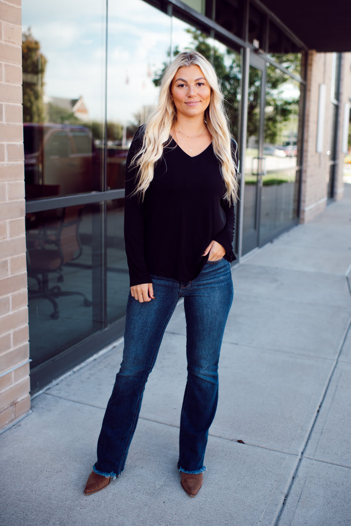 Endless Comfort Long Sleeve Top (Black)