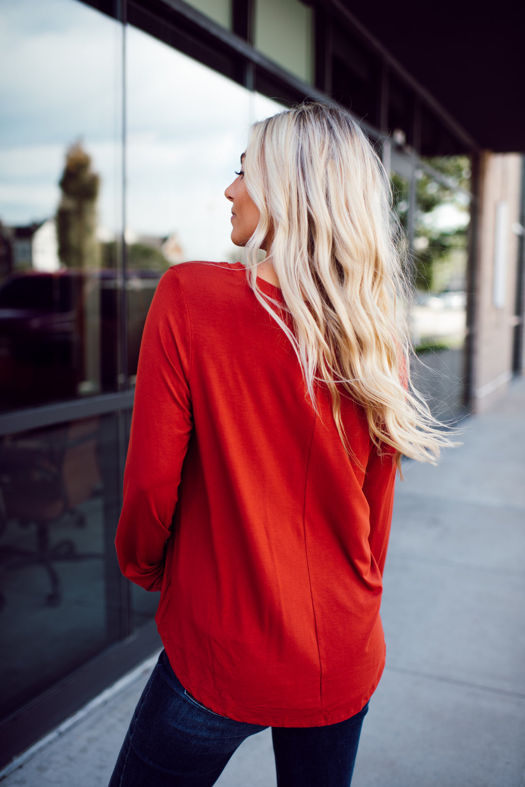 Endless Comfort Long Sleeve Top (Rust)