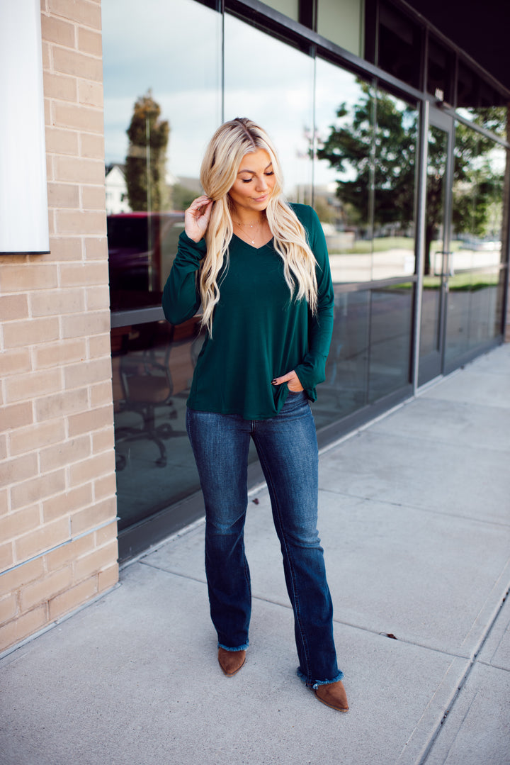 Endless Comfort Long Sleeve Top (Hunter Green)