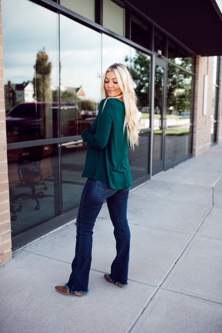 Endless Comfort Long Sleeve Top (Hunter Green)