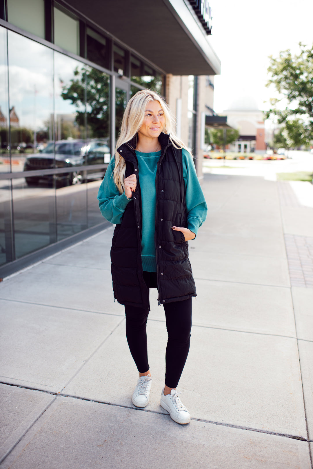 On the Go Crew Pullover (Teal)