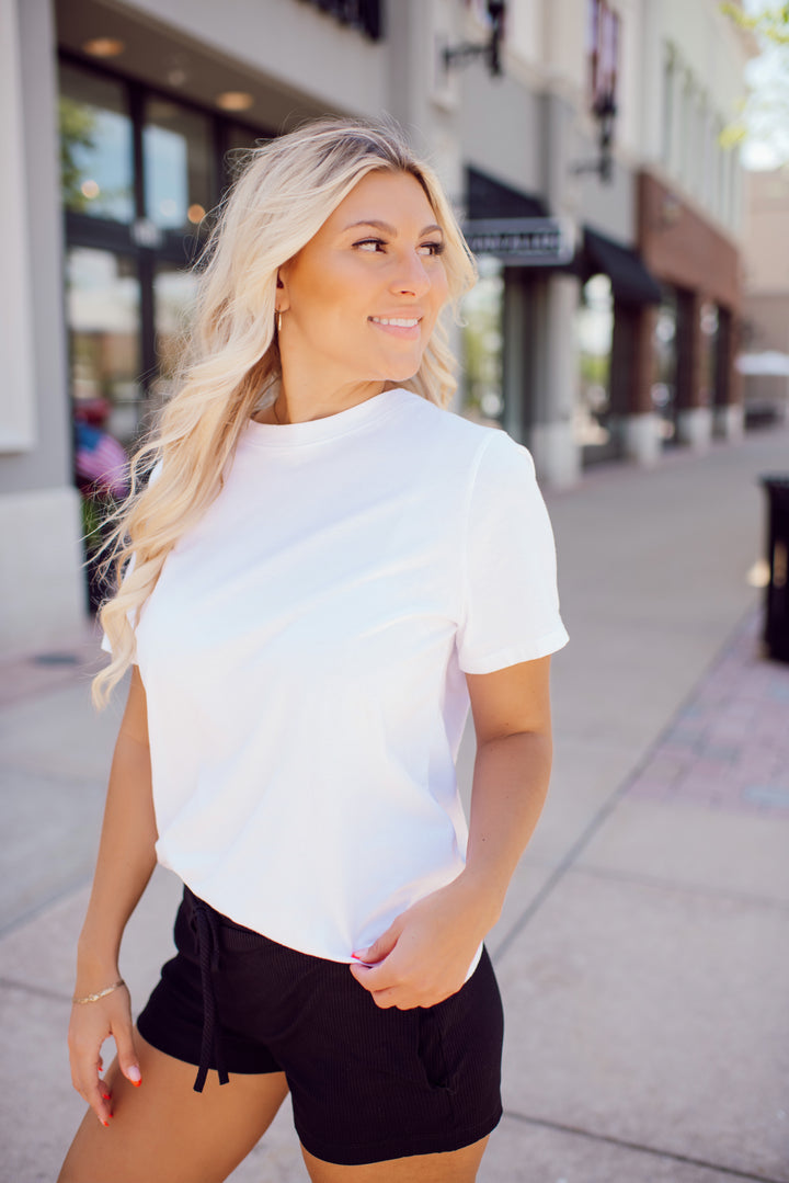 On the Move Ribbed Shorts (Black)