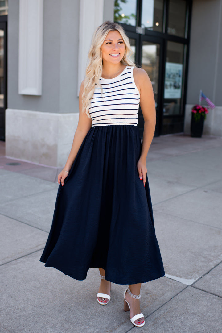 Harbor Grace Midi Dress (Ivory)