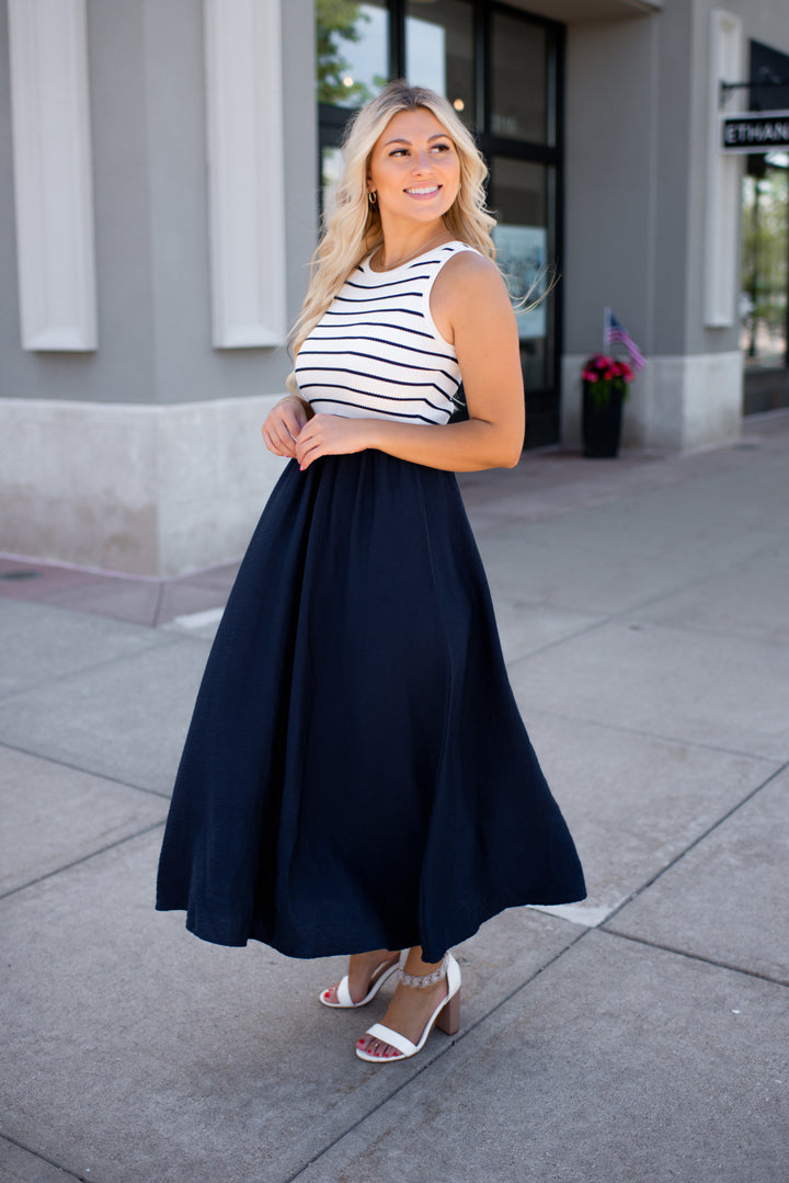 Harbor Grace Midi Dress (Ivory)