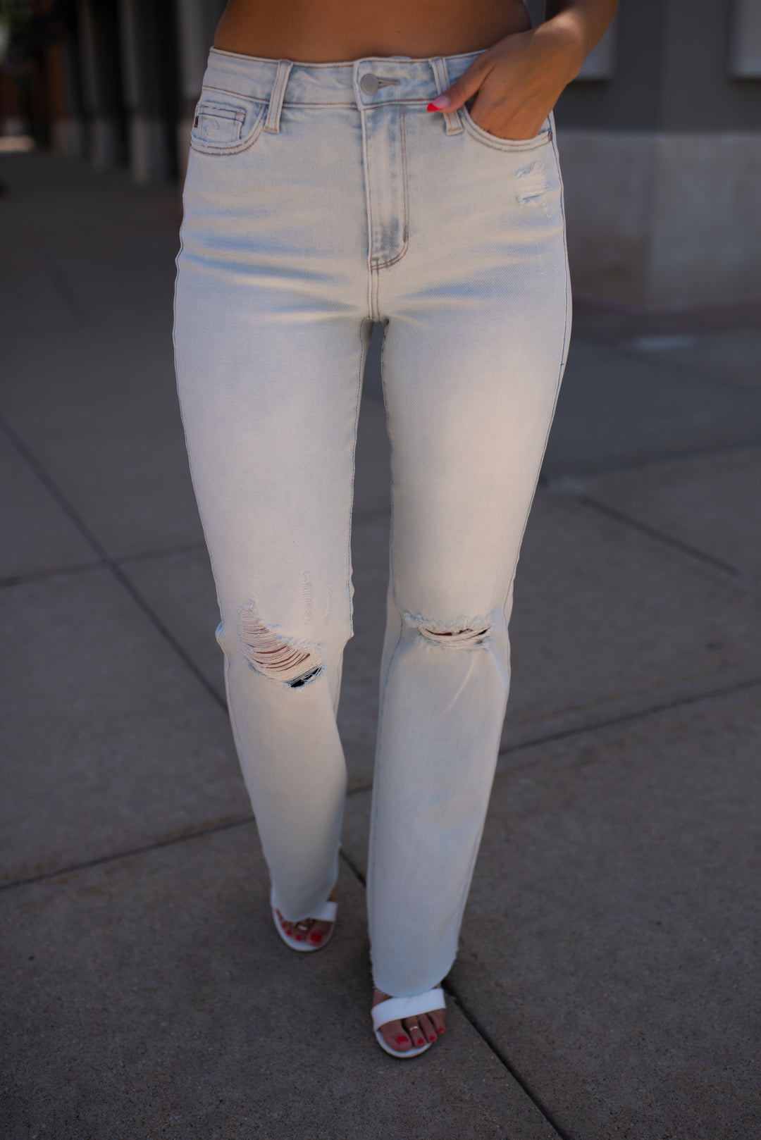 Judy Blue Summer Sunshine Bootcut Jeans (Light Wash)