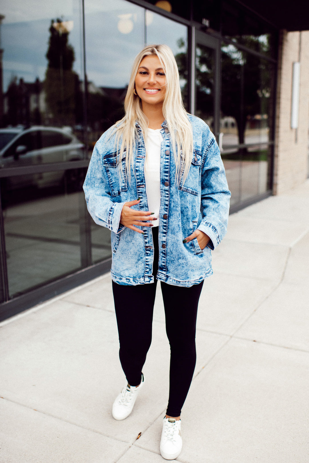 Arbors Oversized Denim Jacket (Acid Wash)