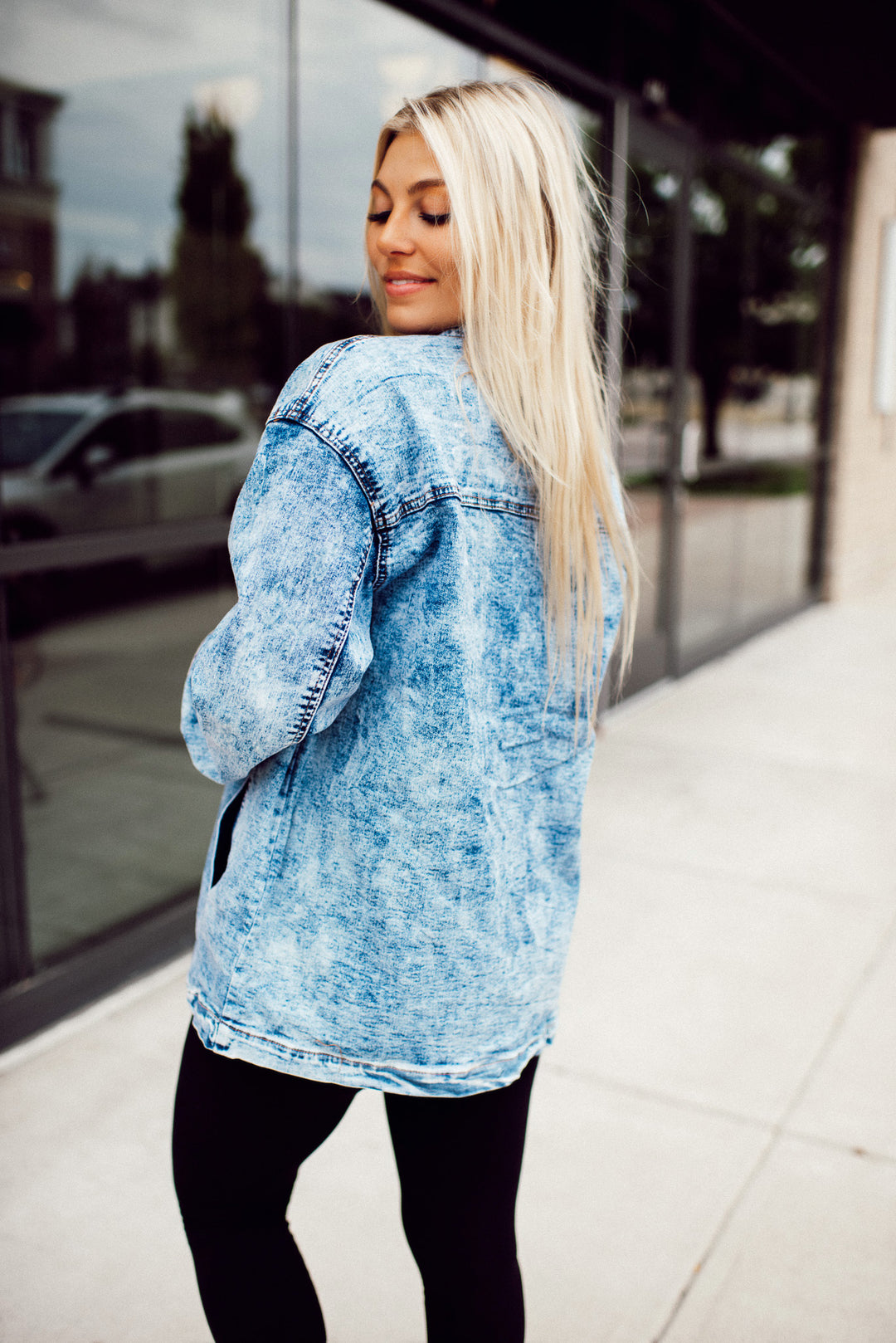 Arbors Oversized Denim Jacket (Acid Wash)