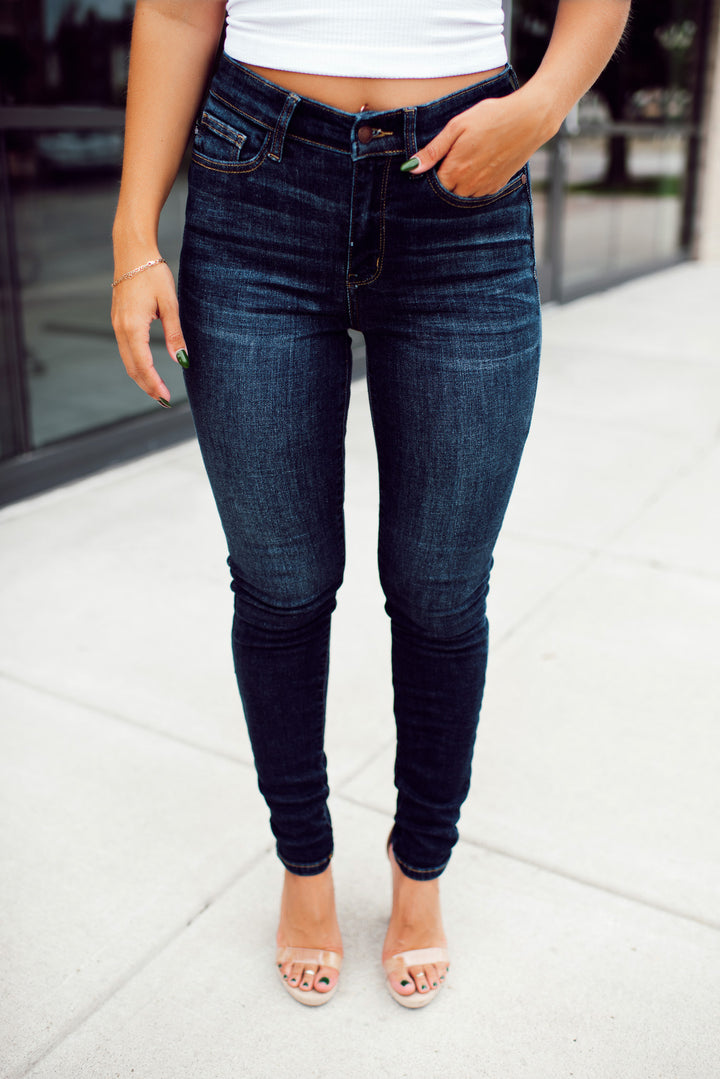 Judy Blue Salem Skinny Jeans (Dark)