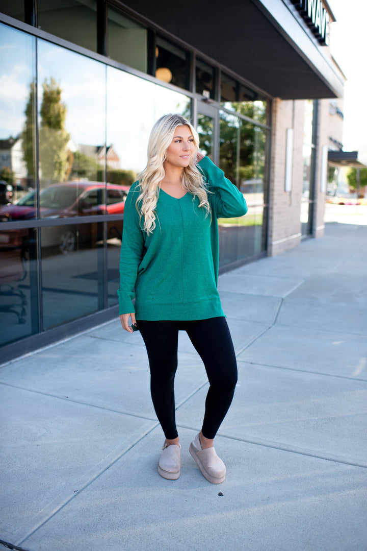 All The Good Things Sweater (Heather Green)