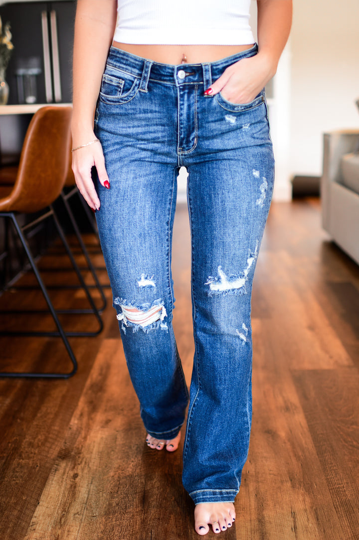 Judy Blue Rilyn Bootcut Jeans (Dark)