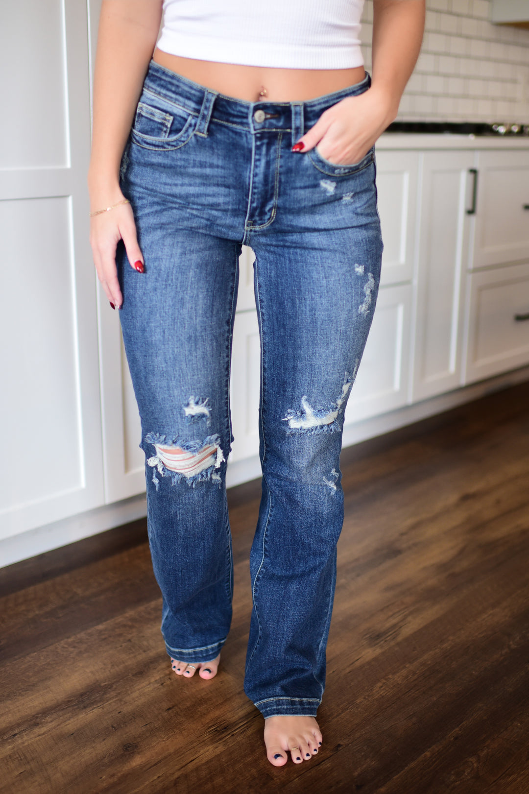 Judy Blue Rilyn Bootcut Jeans (Dark)