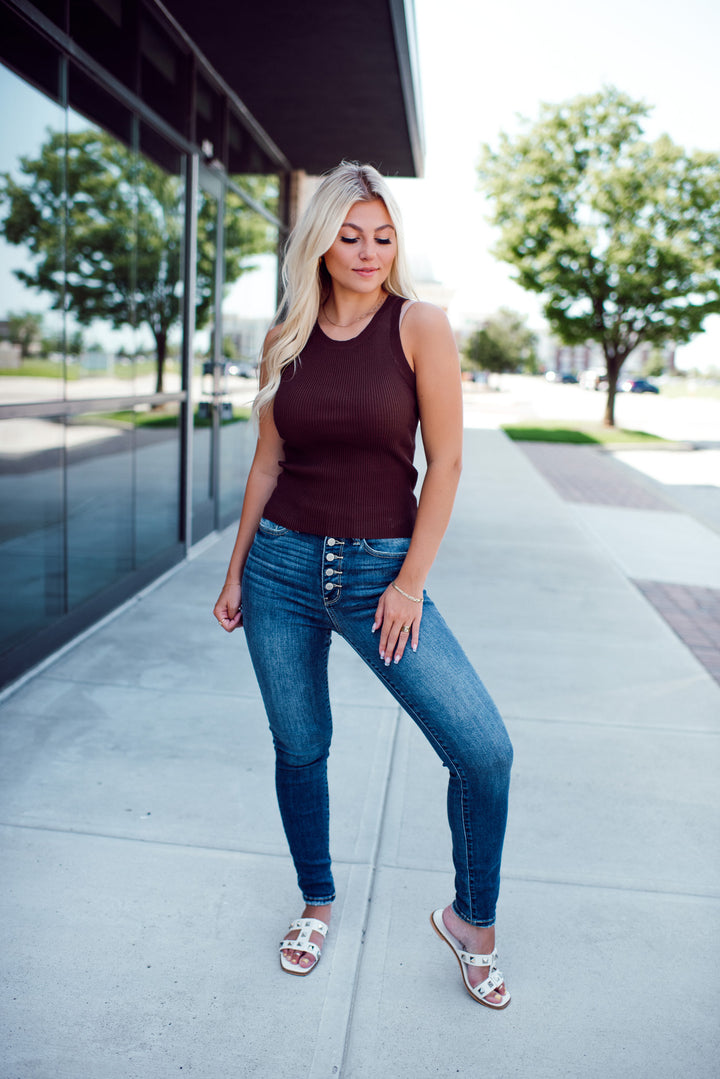 Casey Knit Tank(Brown)
