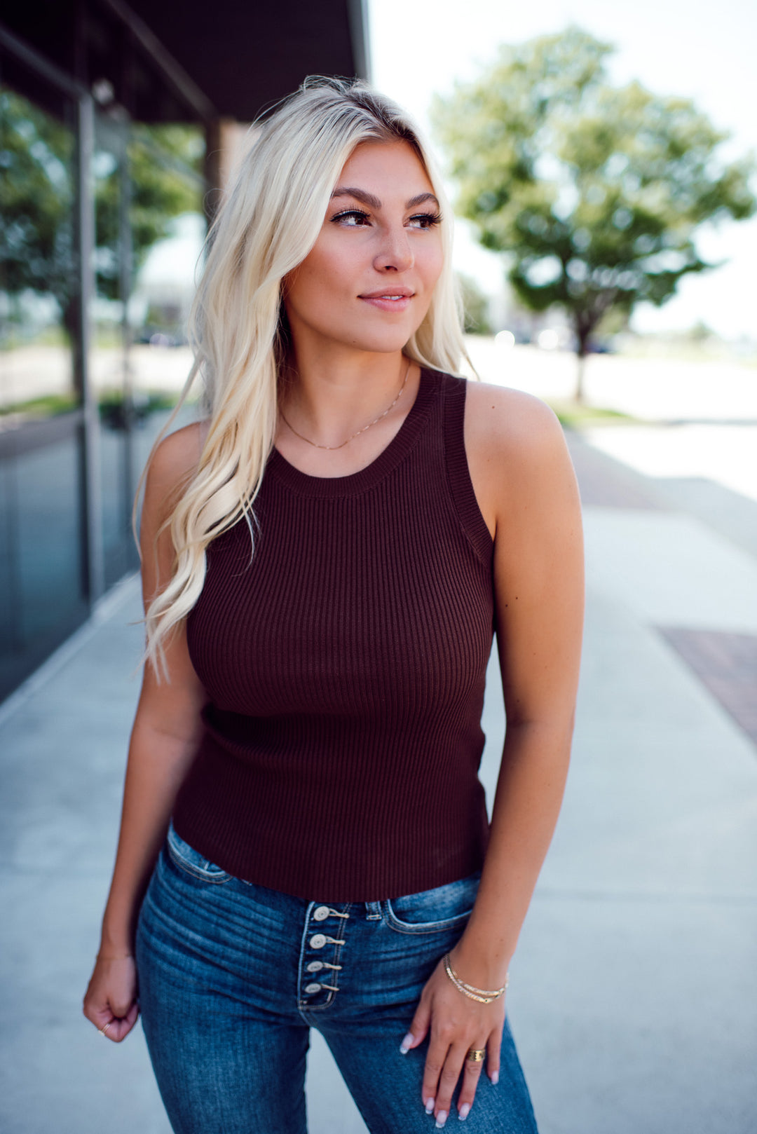 Casey Knit Tank(Brown)