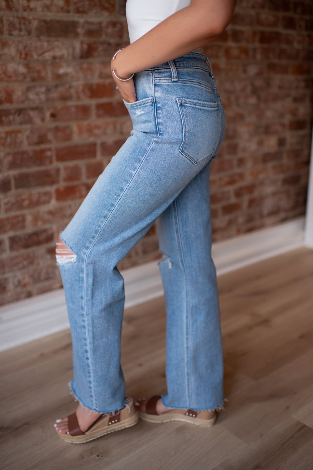 Vervet Jess High Rise Jeans (Light Medium Wash)