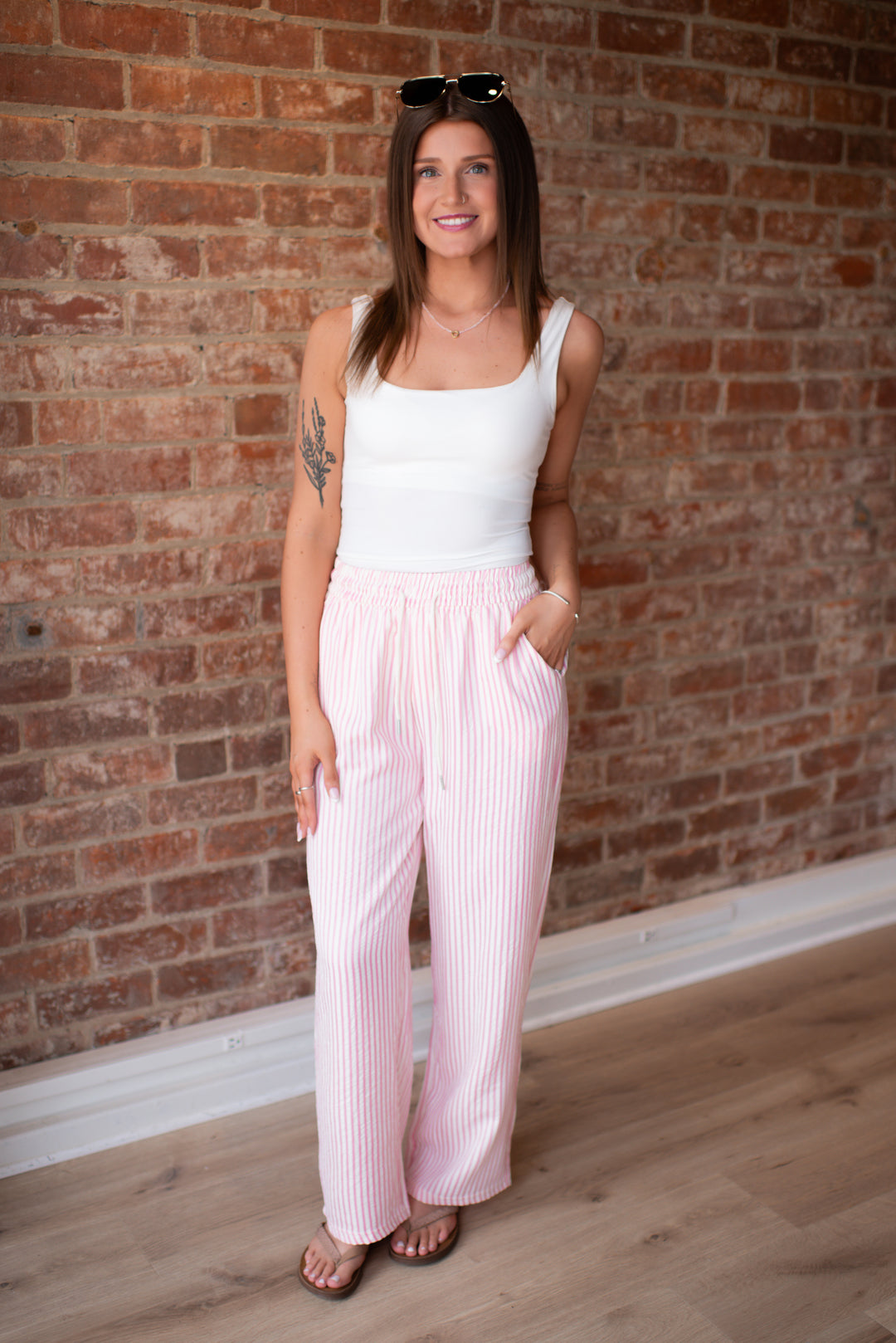 Seersucker Pants (Pink)