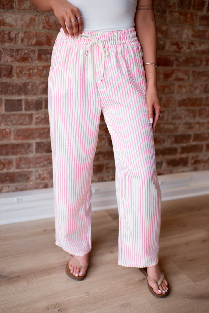 Seersucker Pants (Pink)