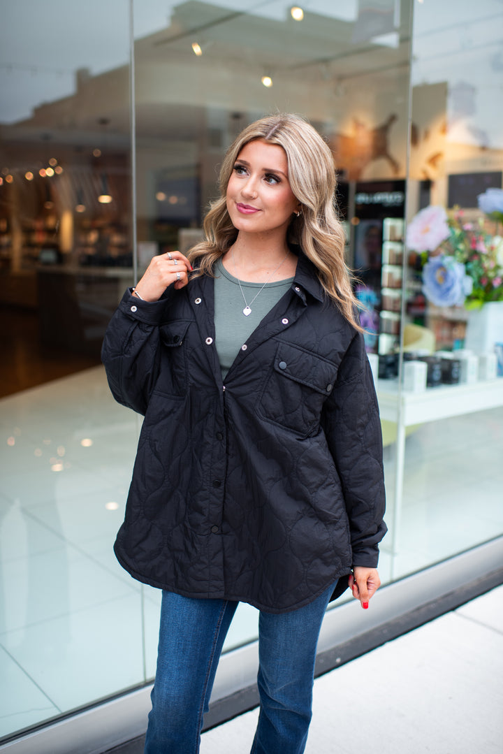 The Sutton Quilted Jacket (Black)