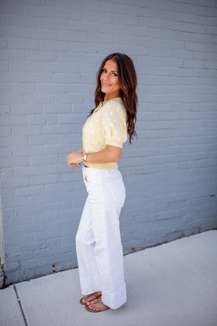 Daffodil Dotted Cardigan (Yellow)