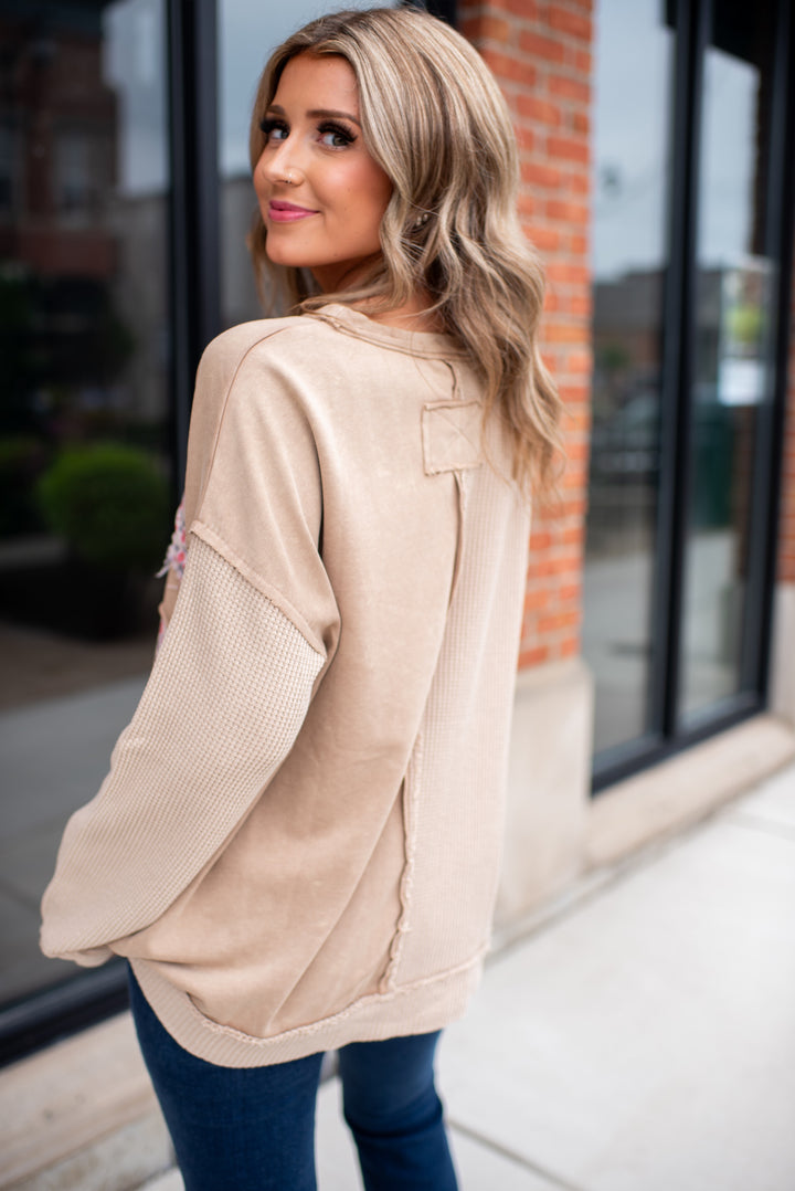 Garden Patch Pullover (Taupe)