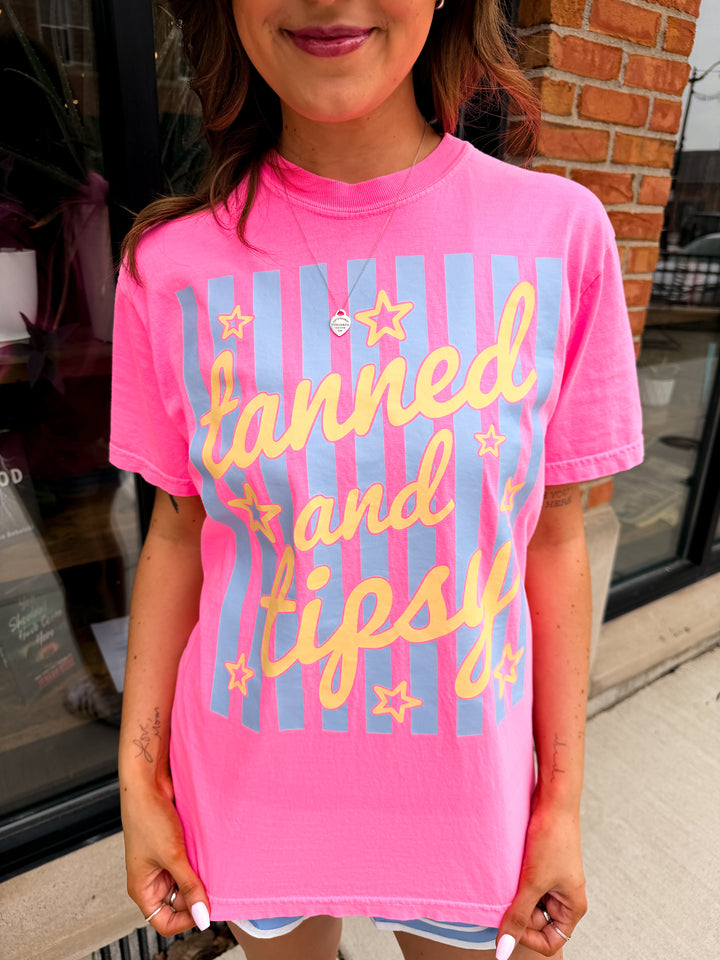 Tanned & Tipsy Graphic T-Shirt