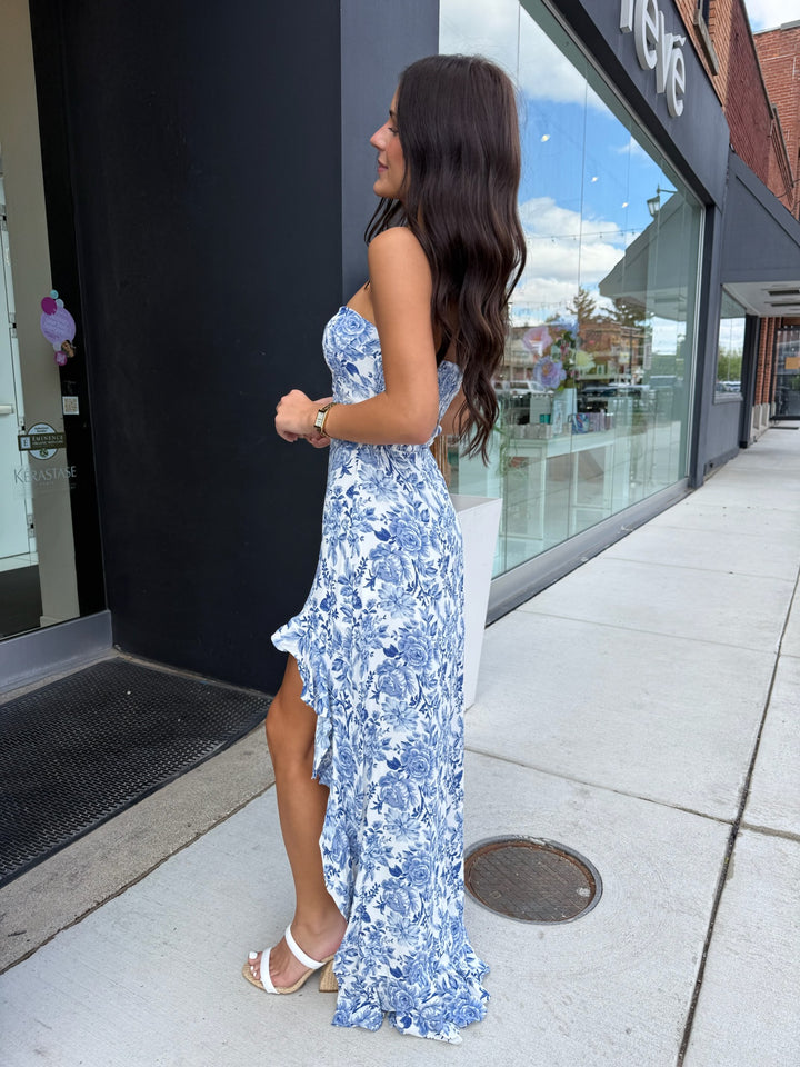 Coastal Dreams Dress (Blue/White)