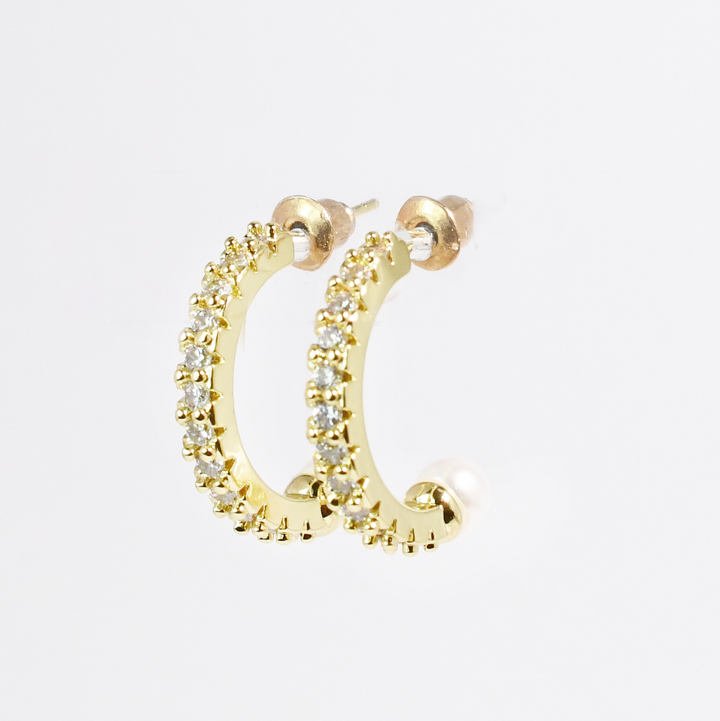 30A PREORDER Pearl Crush Hoop Gold