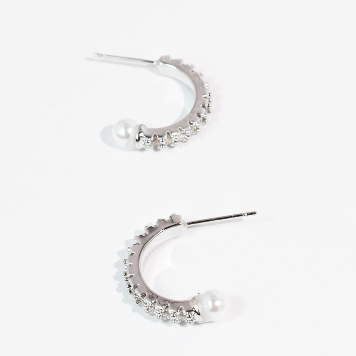 30A PREORDER Pearl Crush Hoop Silver