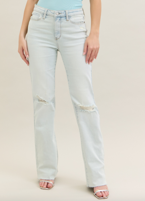 Judy Blue Summer Sunshine Bootcut Jeans (Light Wash)