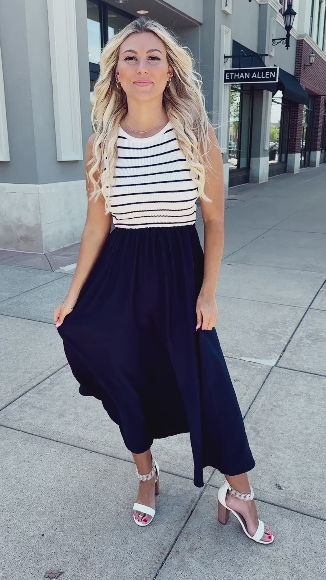 Harbor Grace Midi Dress (Ivory)