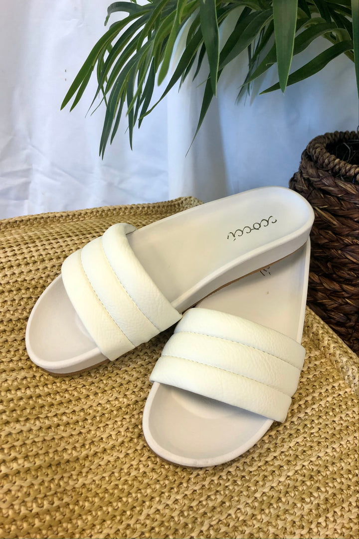 Dottie Slides (White)FINAL SALE