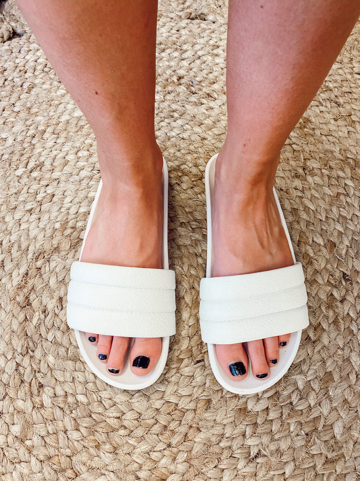 Dottie Slides (White)FINAL SALE